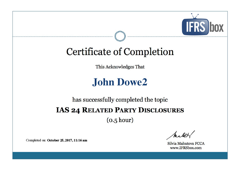 Certificate